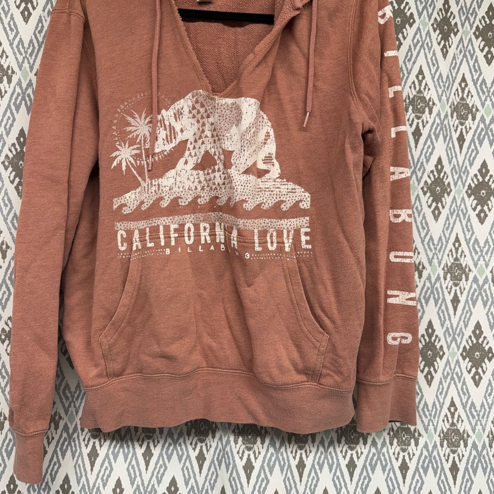 Billabong Pink Hooded Sweater with Soft Texture